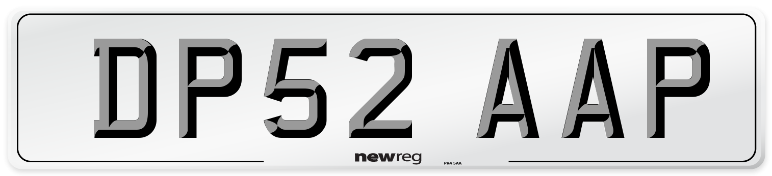 DP52 AAP Number Plate from New Reg